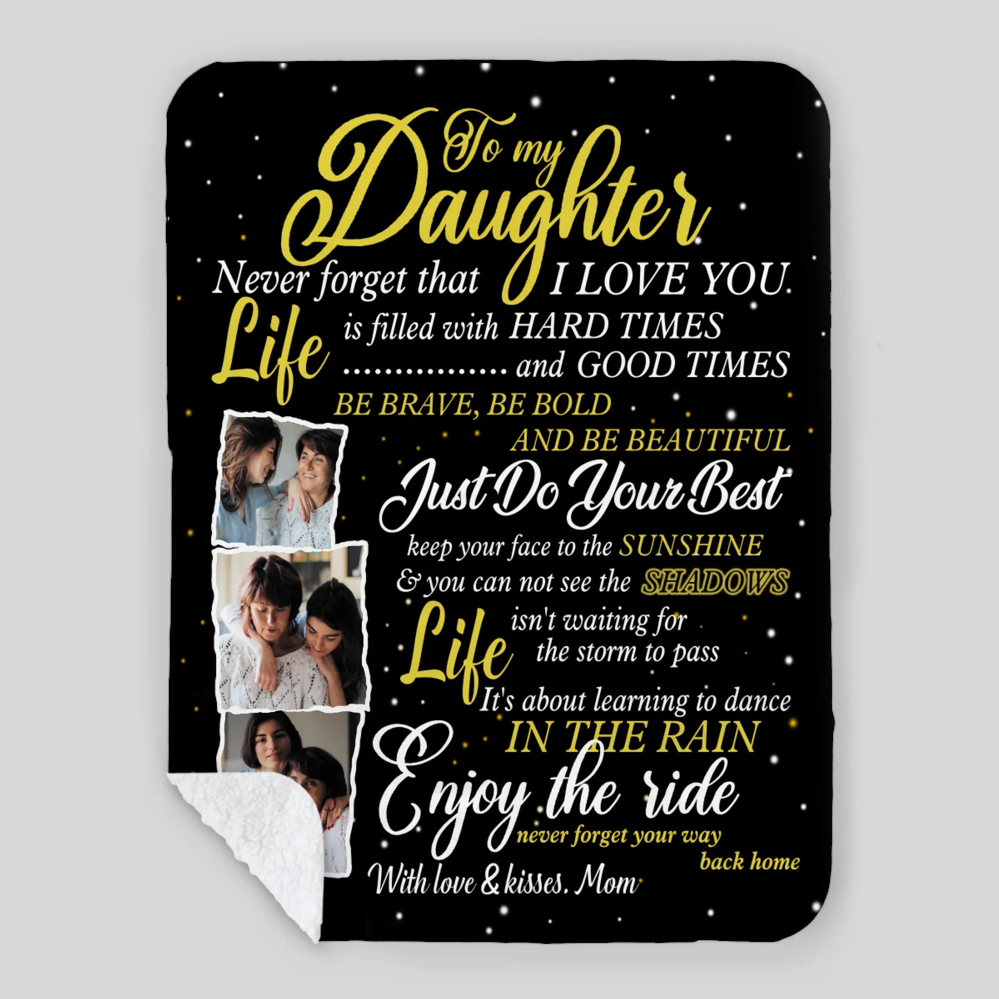 Personalized Daughter Blanket – A Warm Embrace from Afar - 89Prints