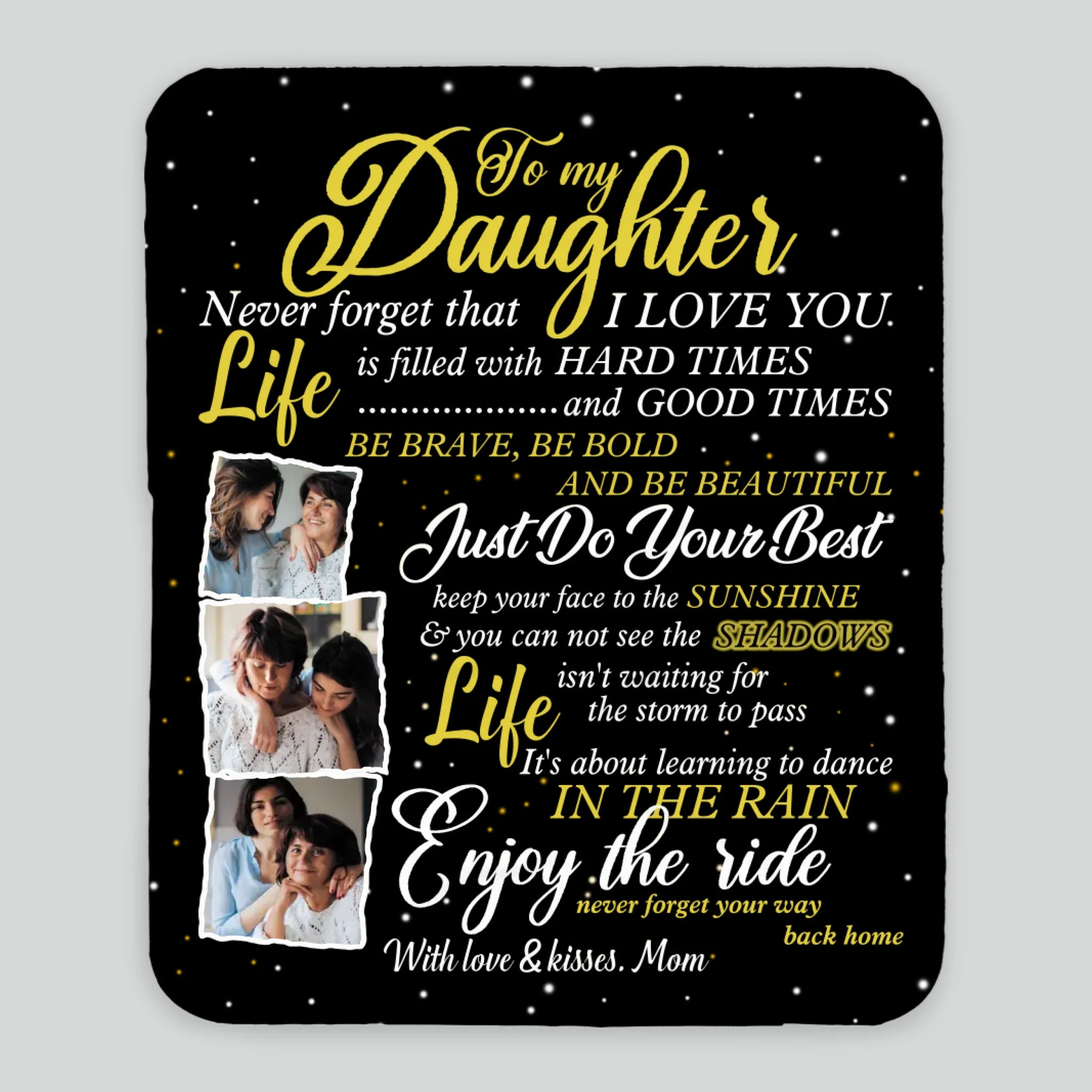 Personalized Daughter Blanket – A Warm Embrace from Afar - 89Prints