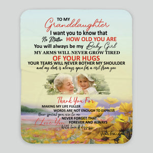 Personalized Granddaughter Blanket – To My Granddaughter, With All My Love - 89Prints