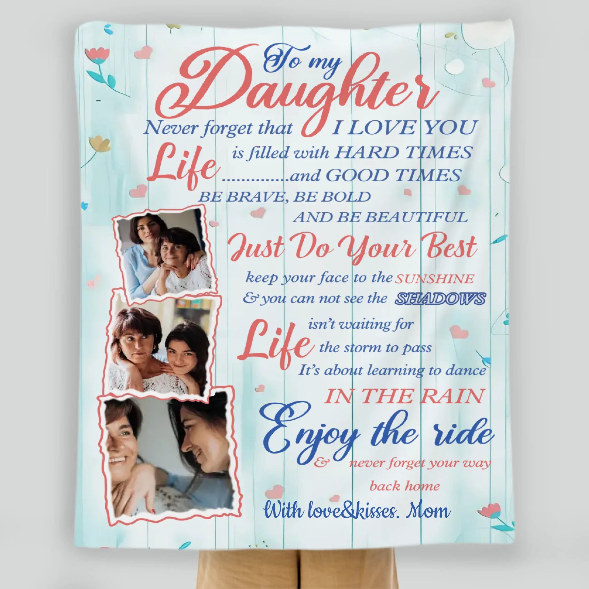 To My Daughter – Personalized Blanket Full of Life Lessons and Love - 89Prints