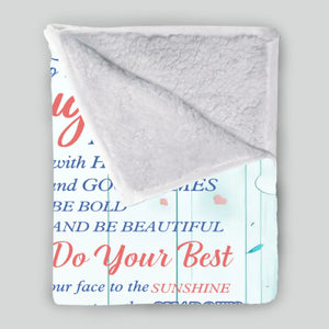To My Daughter – Personalized Blanket Full of Life Lessons and Love - 89Prints
