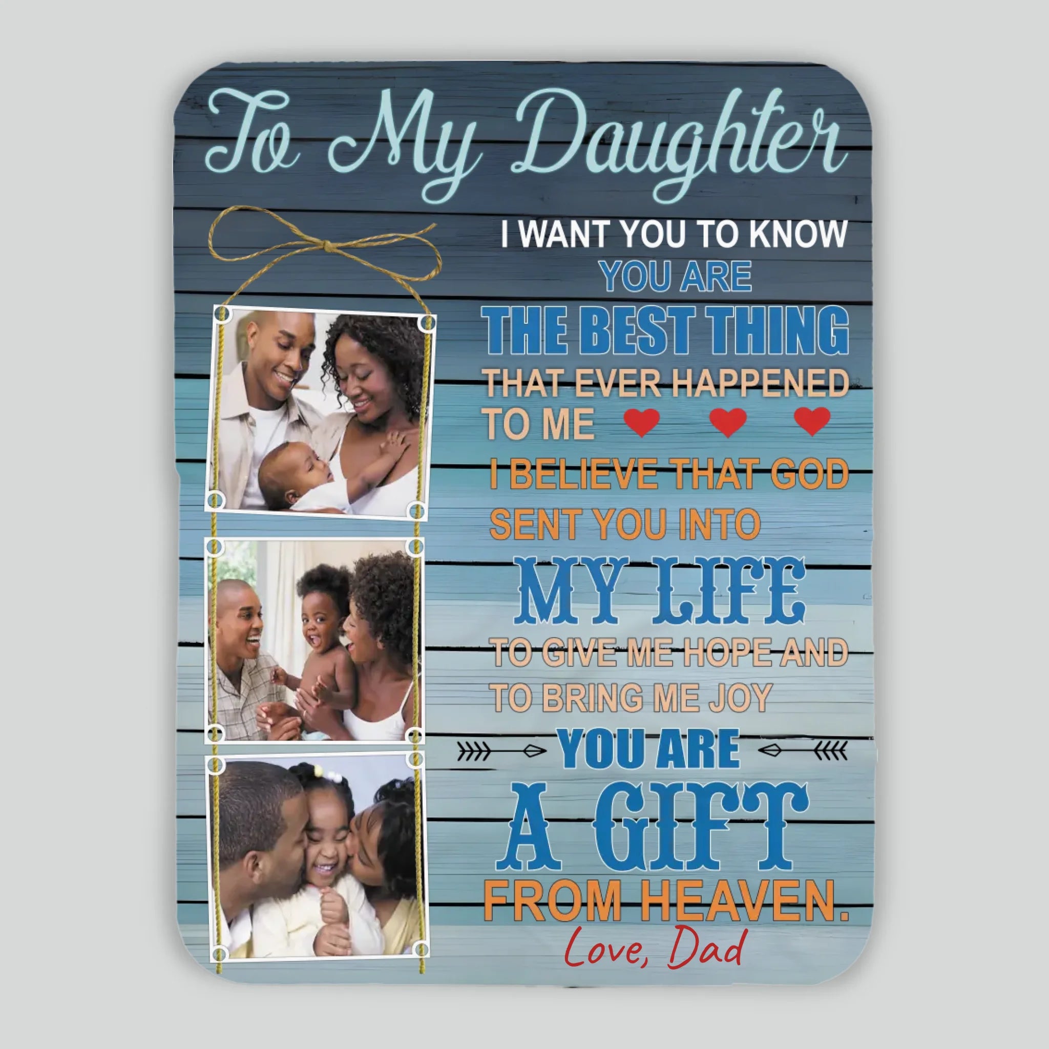 Personalized Blanket – To My Daughter, You Are My Sunshine - 89Prints