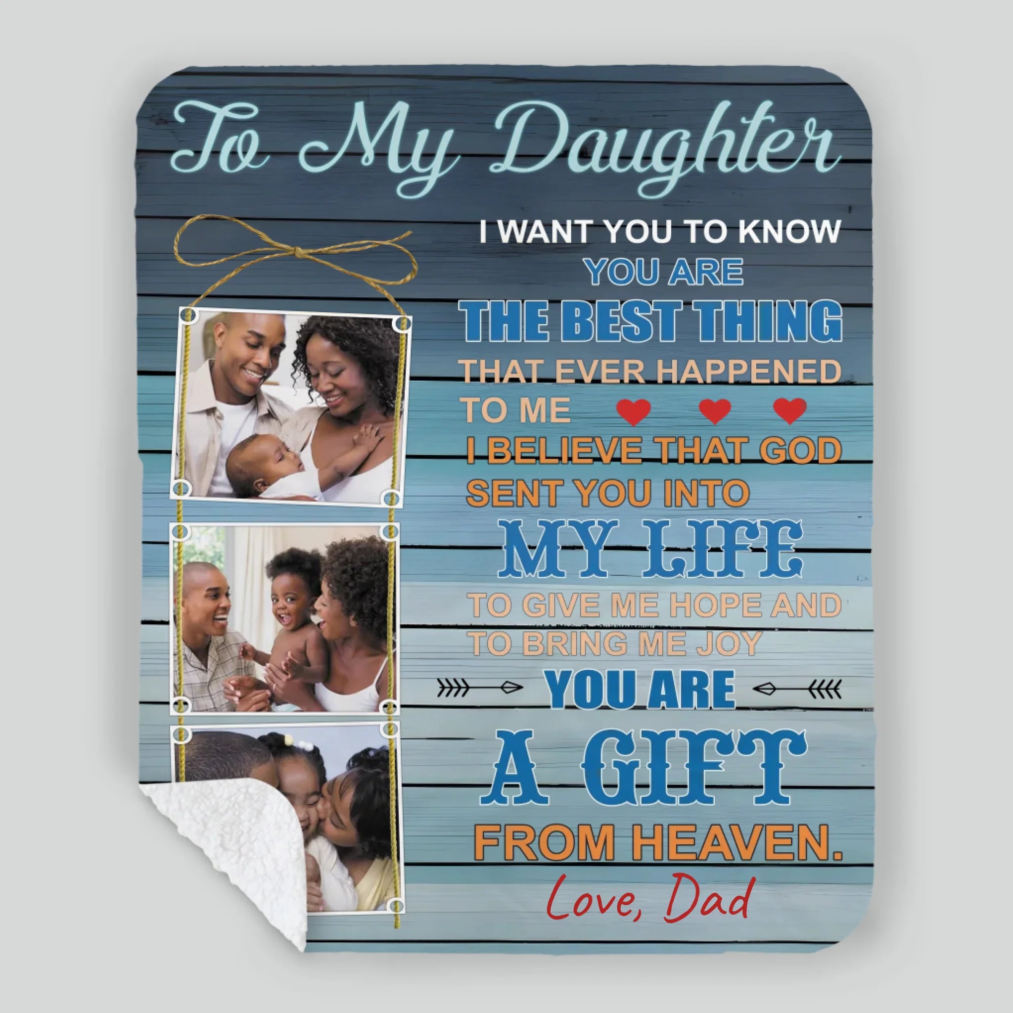 Personalized Blanket – To My Daughter, You Are My Sunshine - 89Prints
