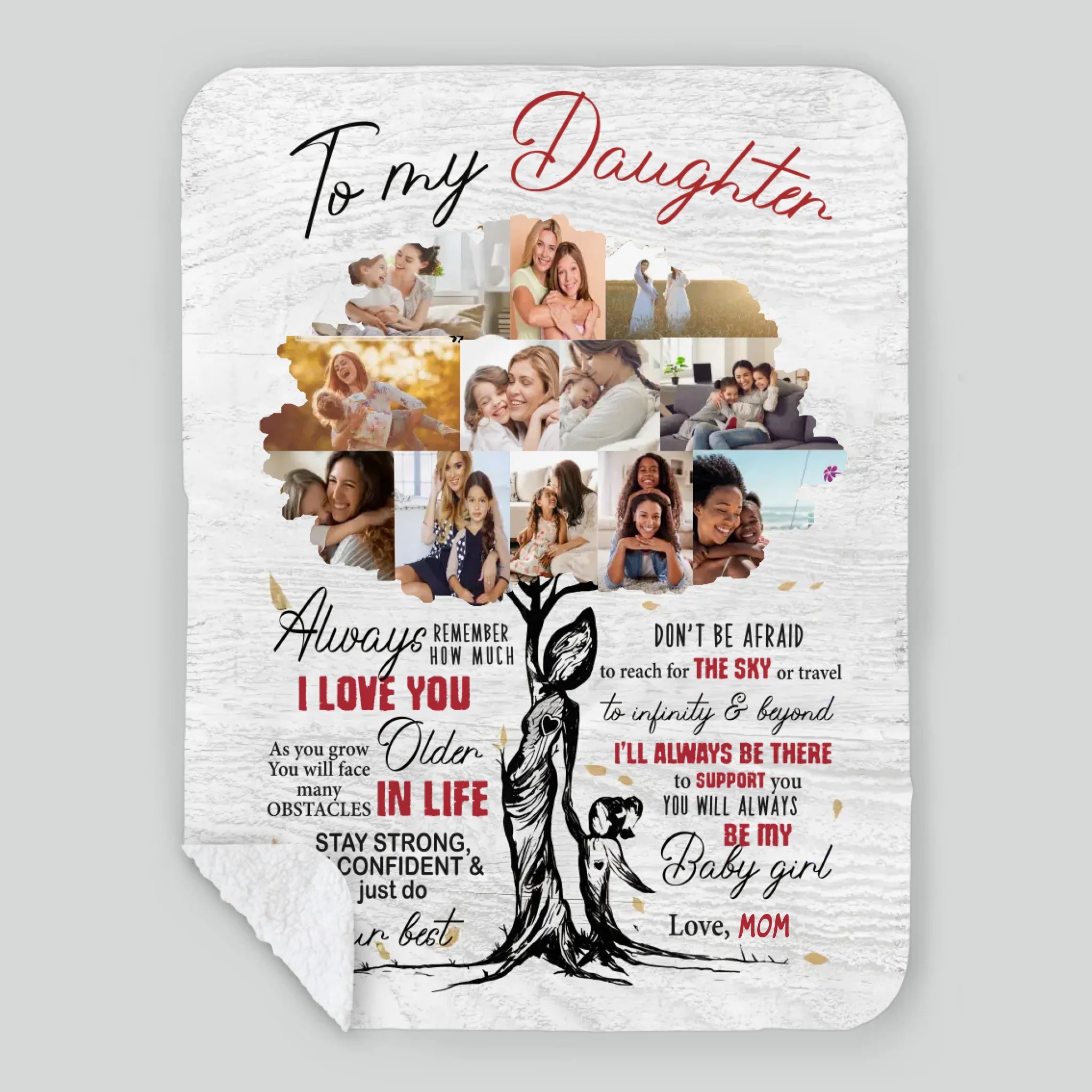 Personalized Blanket – A Loving Message from Mom to Daughter - 89Prints