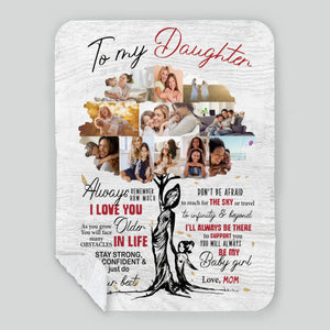 Personalized Blanket – A Loving Message from Mom to Daughter - 89Prints