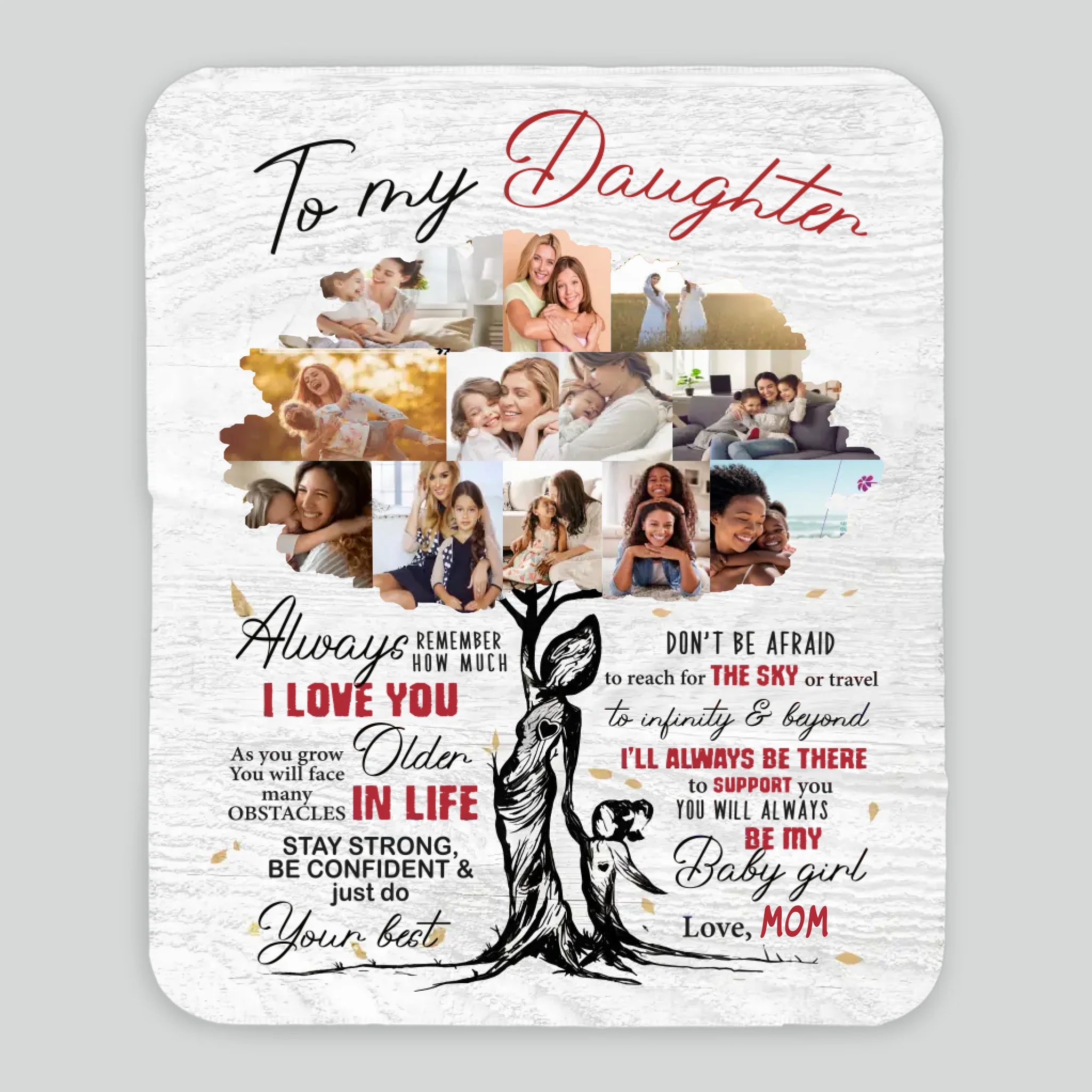 Personalized Blanket – A Loving Message from Mom to Daughter - 89Prints