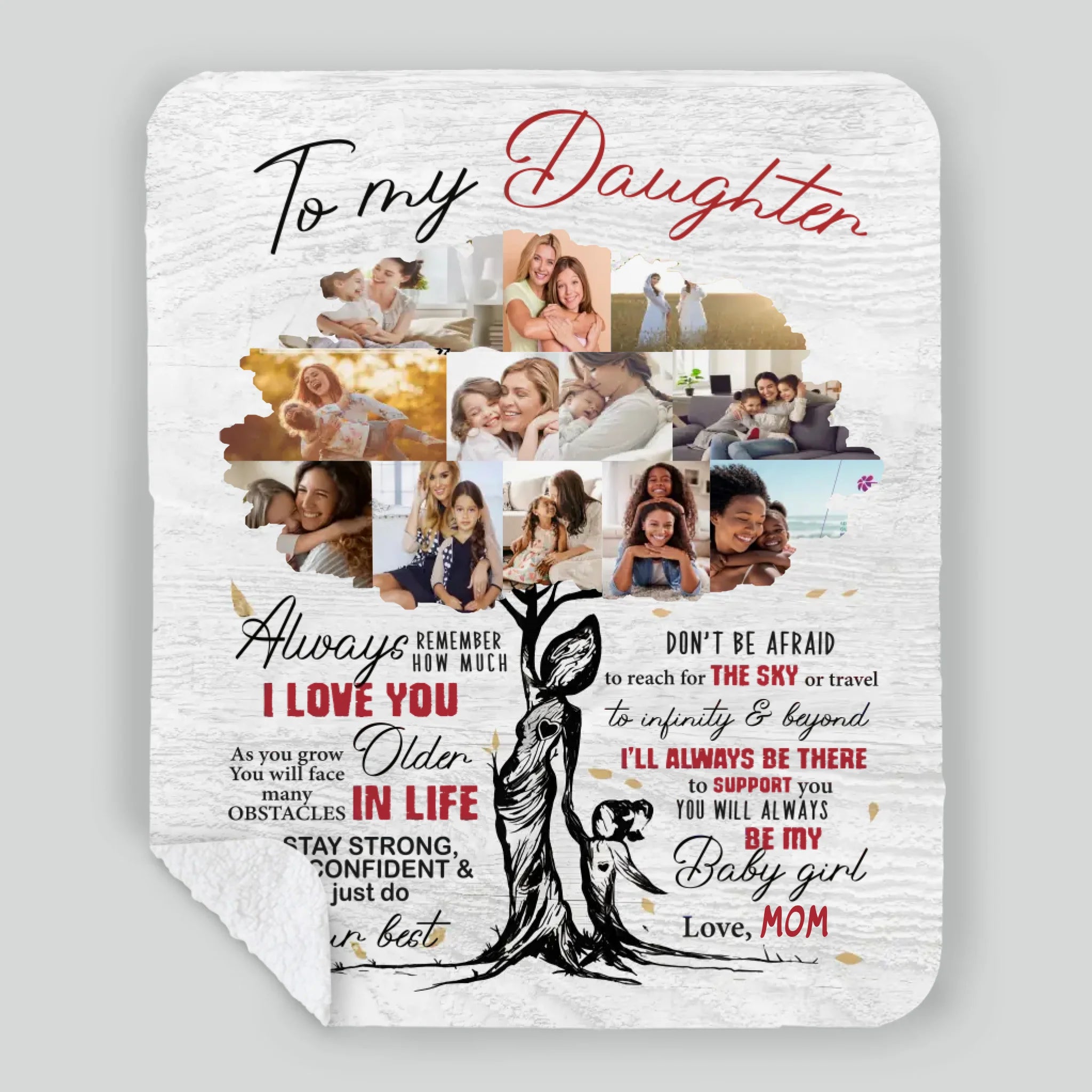 Personalized Blanket – A Loving Message from Mom to Daughter - 89Prints