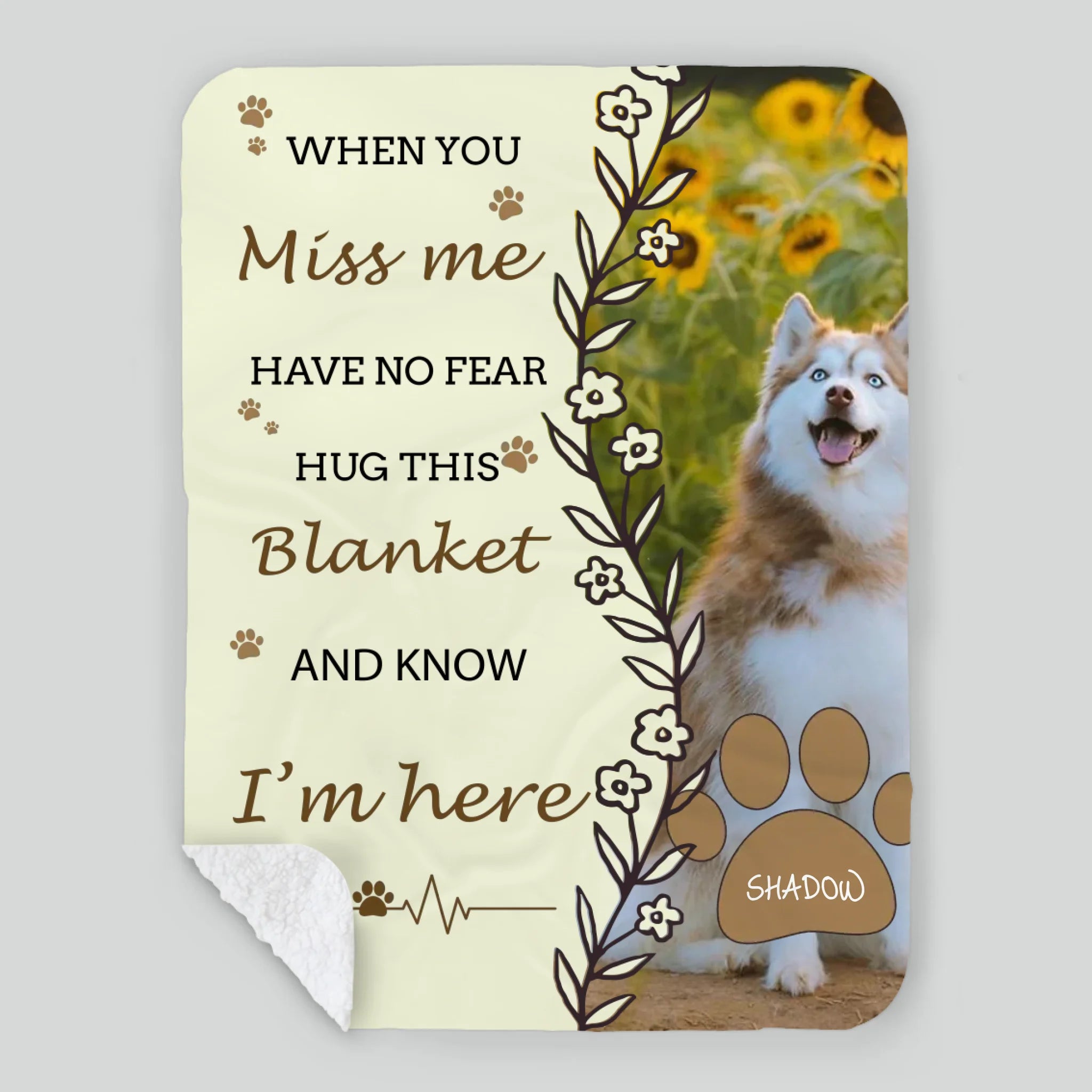 Personalized Dog Memorial Blanket – Always by Your Side - 89Prints