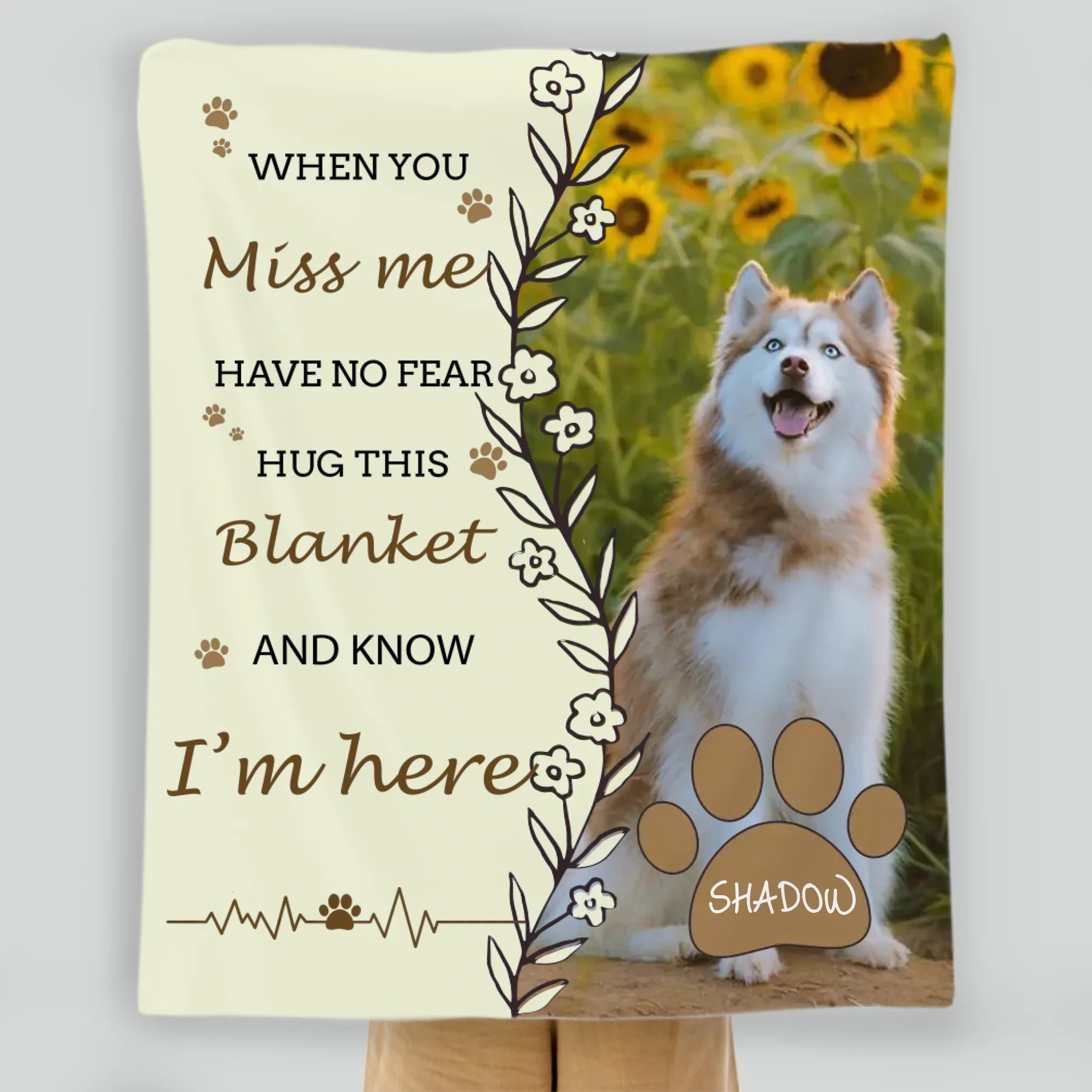 Personalized Dog Memorial Blanket – Always by Your Side - 89Prints