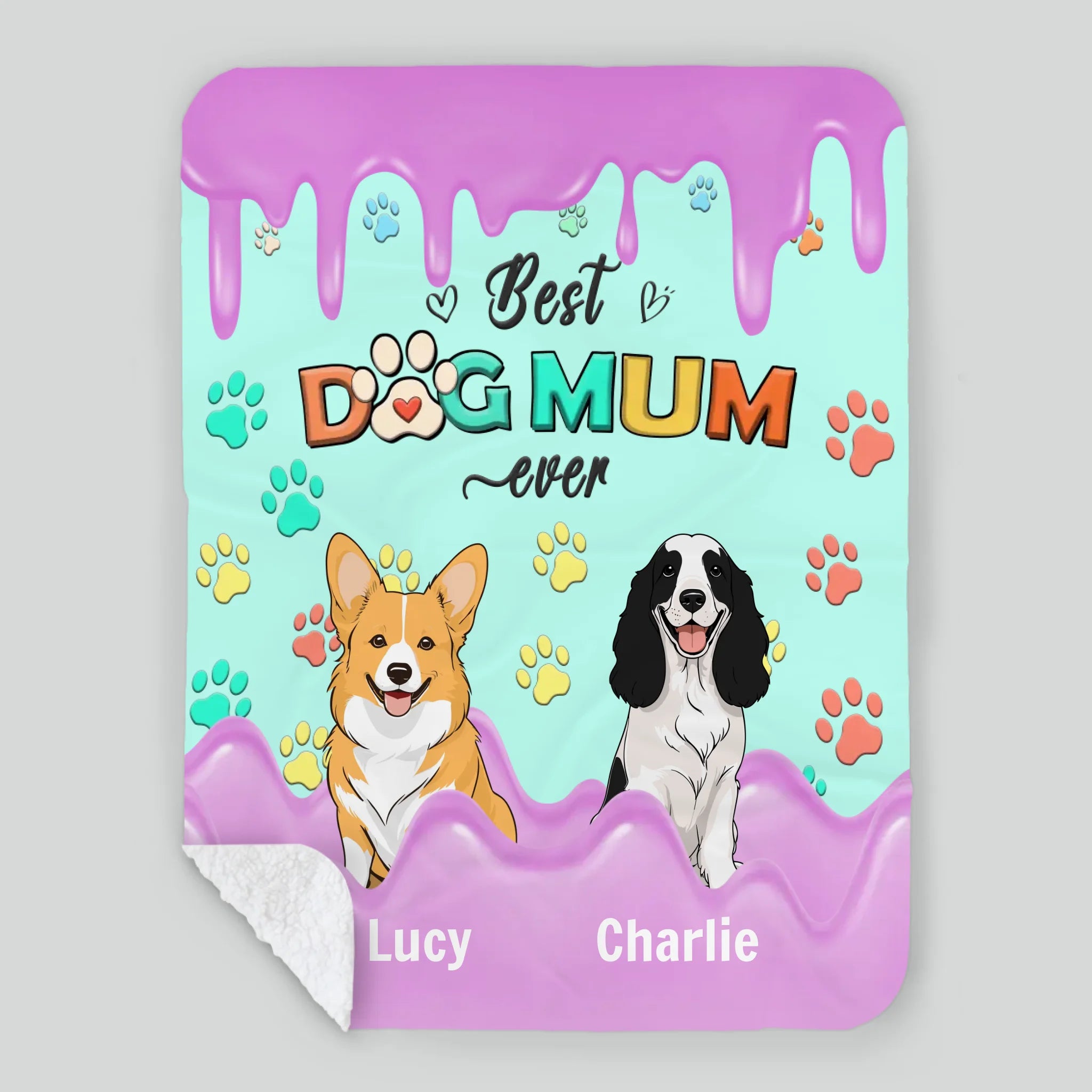 Personalized Blanket for Dog Moms – Paws, Love & Snuggles - 89Prints