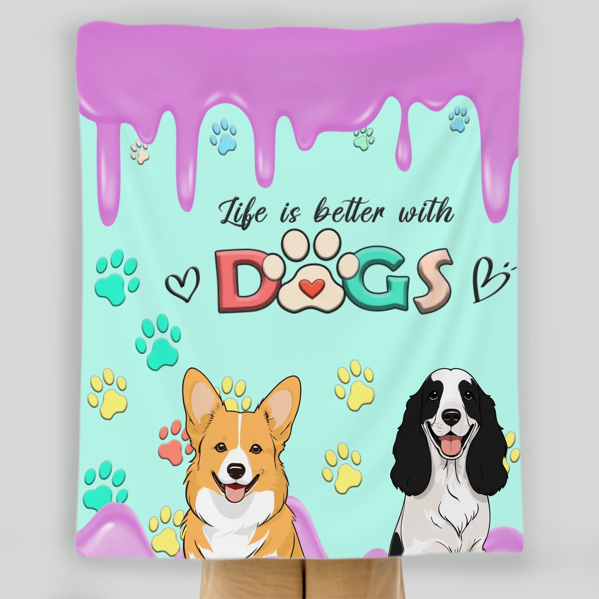 Personalized Blanket – Because Life’s Just Better with Dogs - 89Prints
