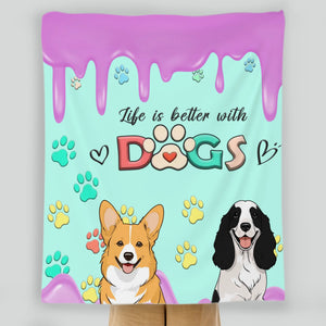 Personalized Blanket – Because Life’s Just Better with Dogs - 89Prints