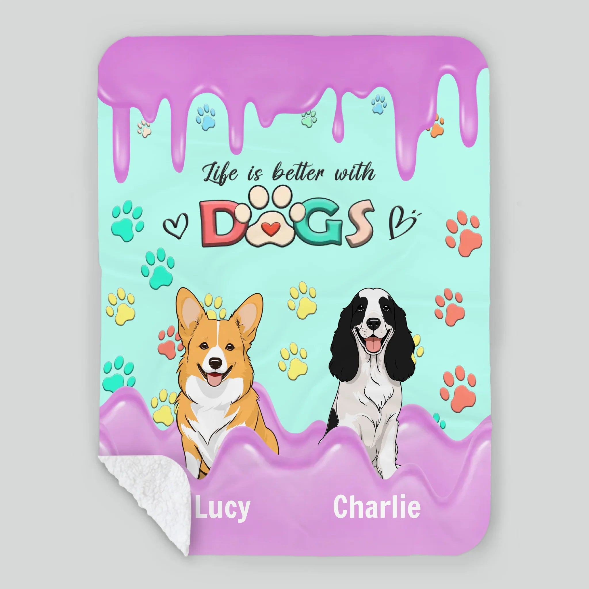 Personalized Blanket – Because Life’s Just Better with Dogs - 89Prints