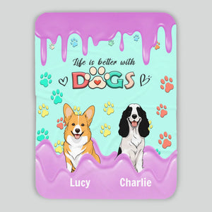 Personalized Blanket – Because Life’s Just Better with Dogs - 89Prints
