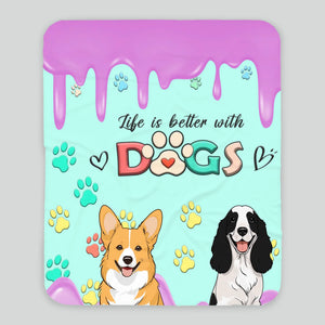 Personalized Blanket – Because Life’s Just Better with Dogs - 89Prints