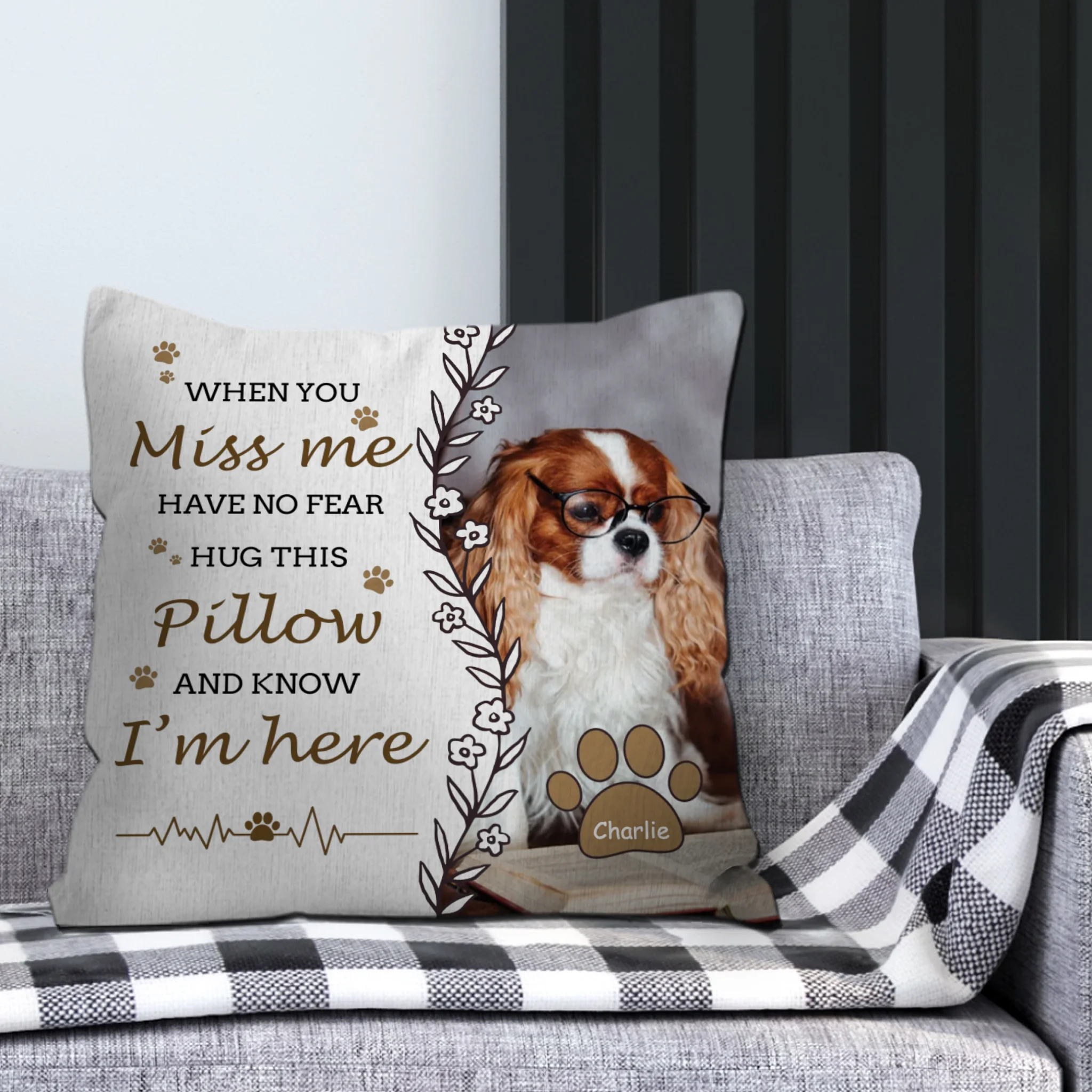 Cute Dog Photo Pillow – Personalized with Your Pet’s Face - 89Prints