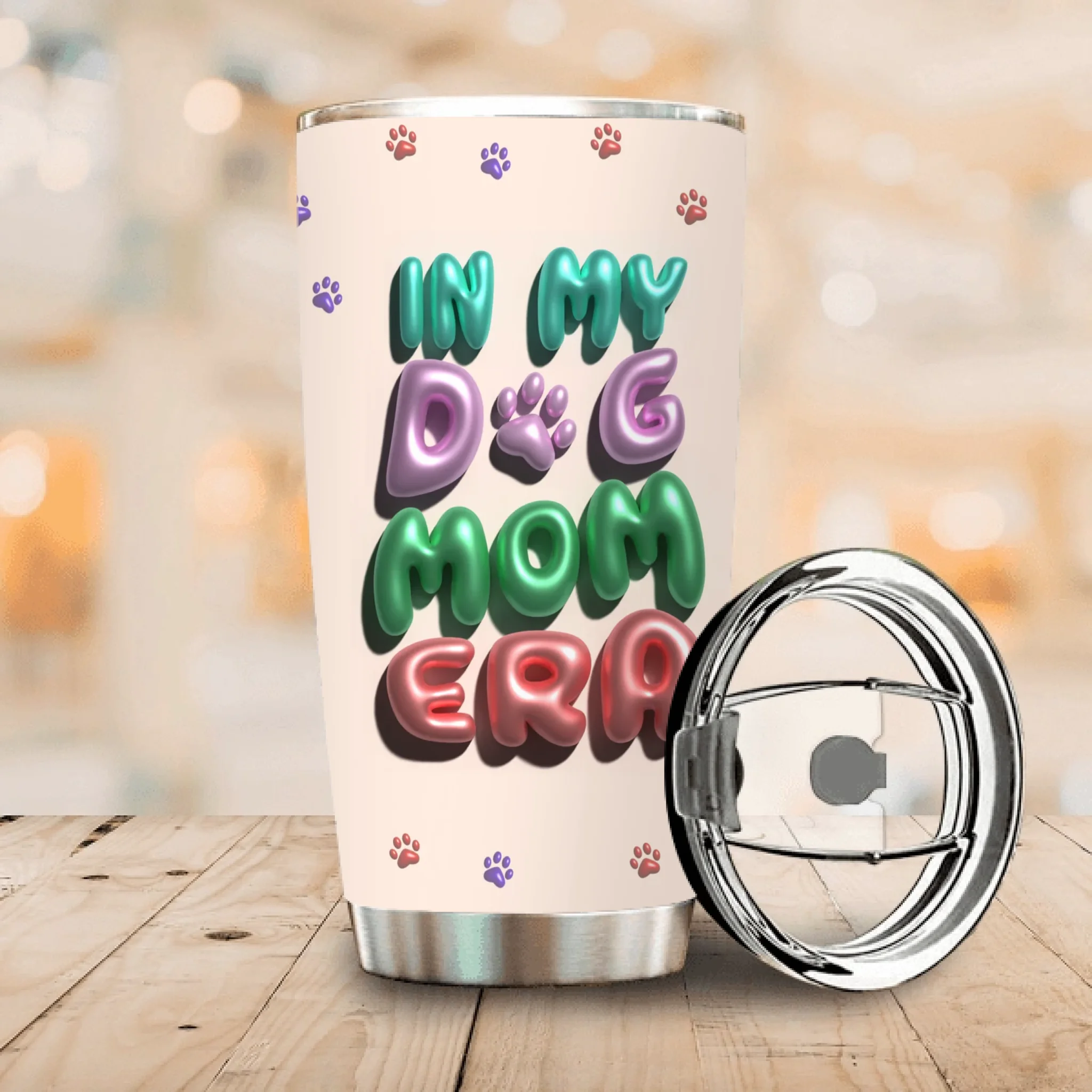 Custom Dog Tumbler - In My Dog Mom Era, Dog Themed Gifts - 89Prints