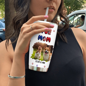 Photo Of Dog On Tumbler Cup - Personalized Great Gifts For Dog Owners - 89Prints