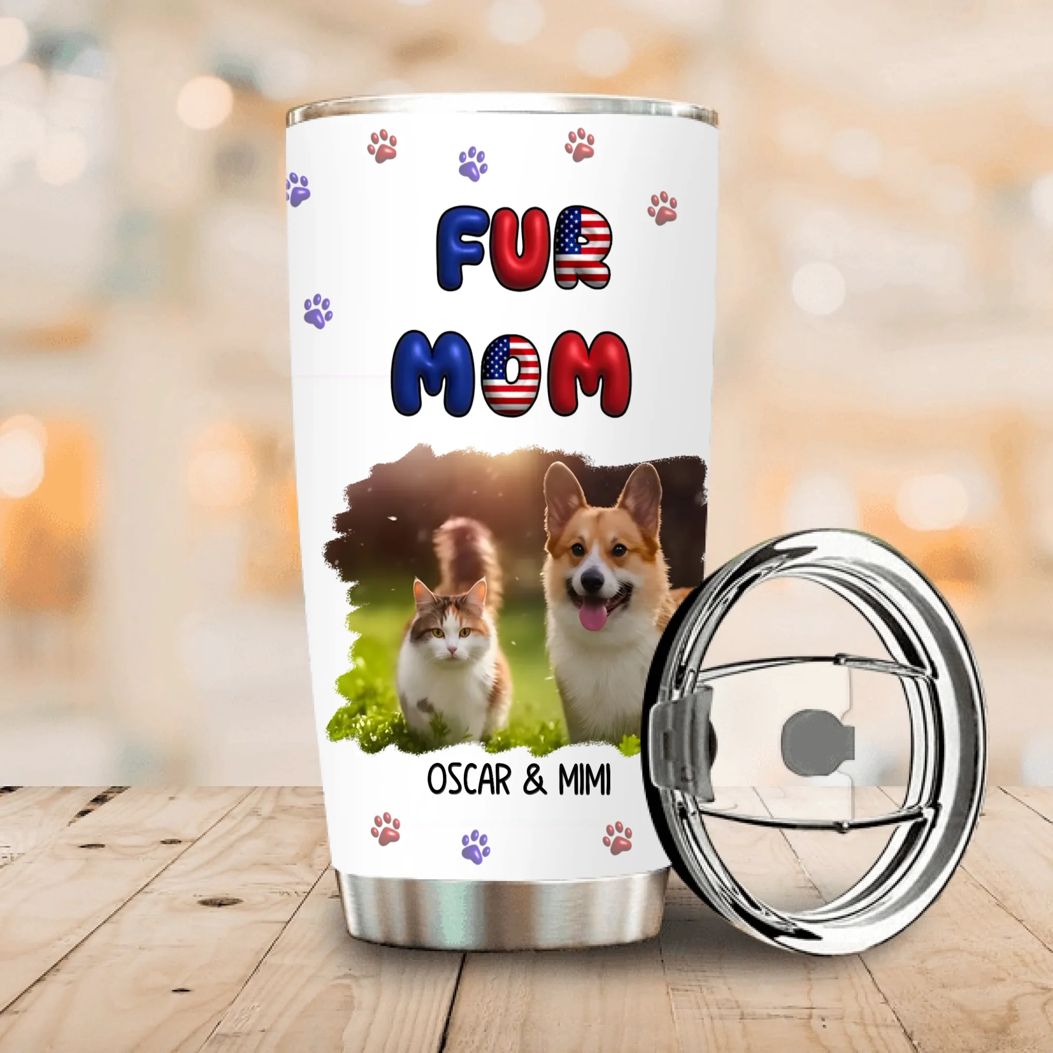 Photo Of Dog On Tumbler Cup - Personalized Great Gifts For Dog Owners - 89Prints