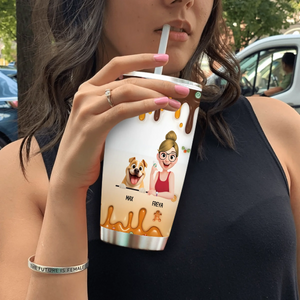 Custom Dog Breed Tumbler - The Snack Dealer, Funny Dog Lover Gift With Names - 89Prints