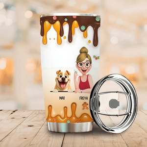 Custom Dog Breed Tumbler - The Snack Dealer, Funny Dog Lover Gift With Names - 89Prints
