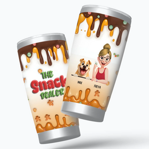 Custom Dog Breed Tumbler - The Snack Dealer, Funny Dog Lover Gift With Names - 89Prints