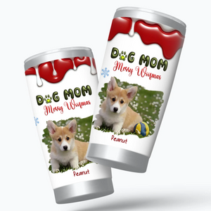 Customized Christmas Dog Tumbler - Merry Woofmas Dog Mom Gift for Dog Owners - 89Prints