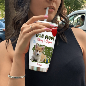 Customized Christmas Dog Tumbler - Merry Woofmas Dog Mom Gift for Dog Owners - 89Prints