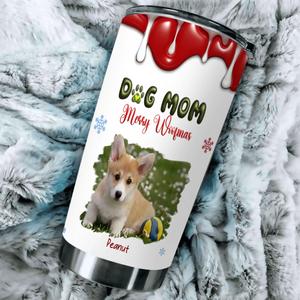 Customized Christmas Dog Tumbler - Merry Woofmas Dog Mom Gift for Dog Owners - 89Prints