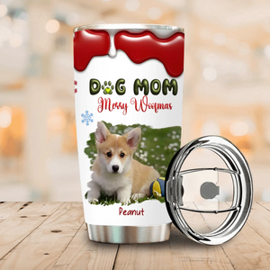 Customized Christmas Dog Tumbler - Merry Woofmas Dog Mom Gift for Dog Owners - 89Prints