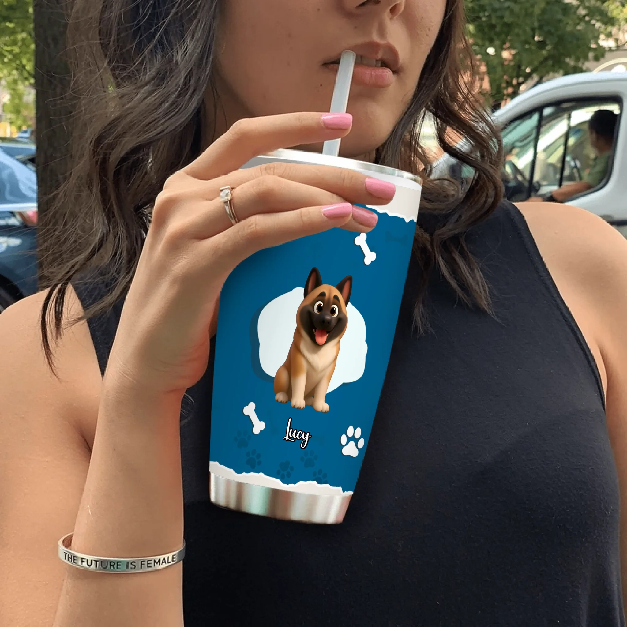 Custom Dog Dad Tumbler - Funny 