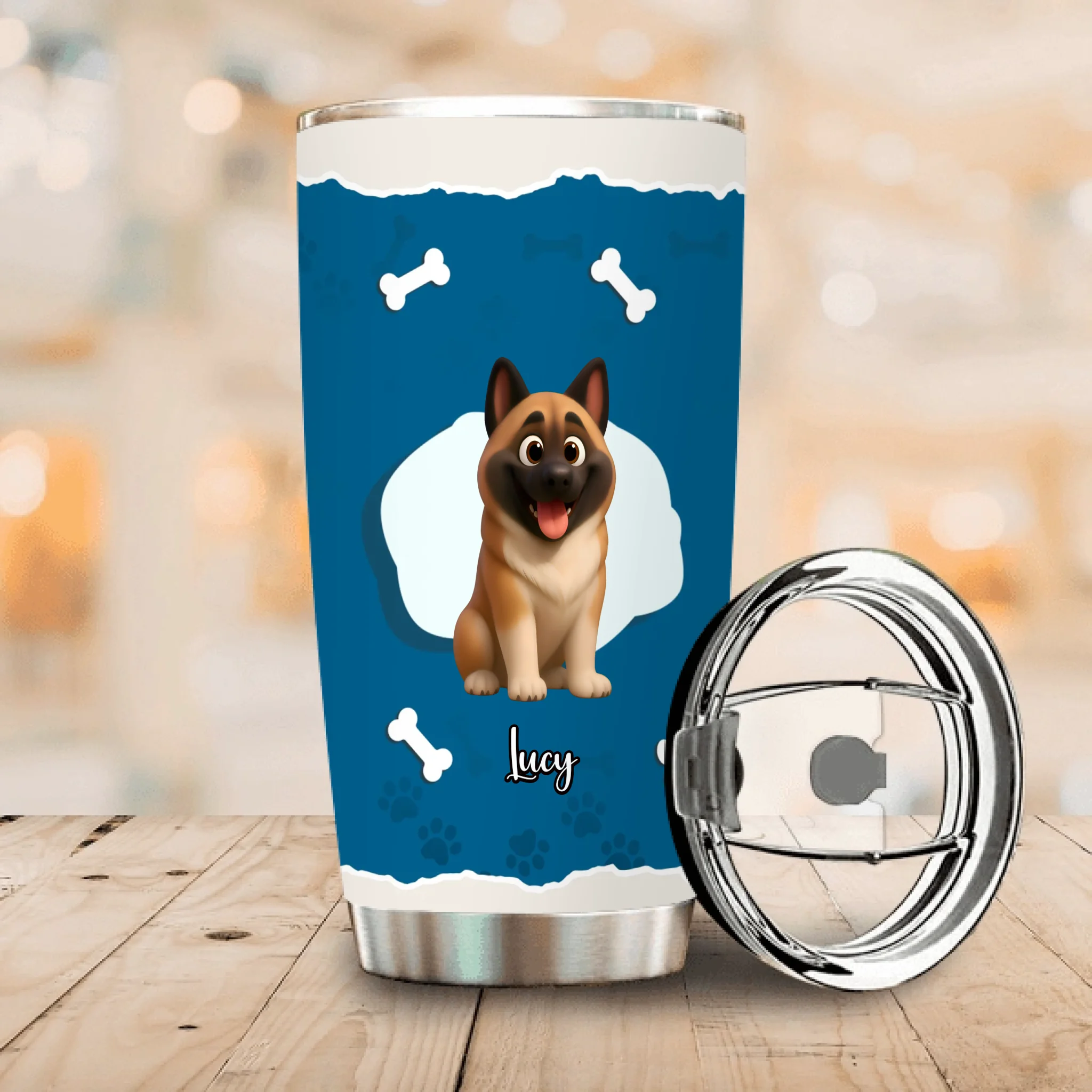 Custom Dog Dad Tumbler - Funny 
