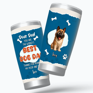 Custom Dog Dad Tumbler - Funny 