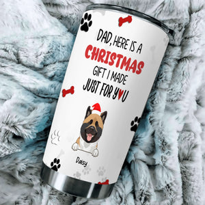 Custom Christmas Dog Tumbler - Personalized Insulated Gift for Dog Lovers - 89Prints