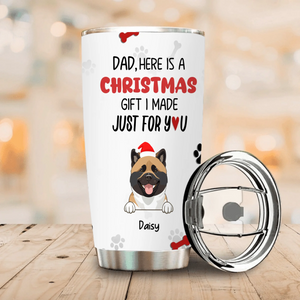 Custom Christmas Dog Tumbler - Personalized Insulated Gift for Dog Lovers - 89Prints
