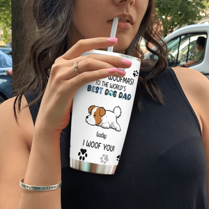 Customized Dog Tumbler - Merry Woofmas, Christmas Gifts For Dog Lovers - 89Prints