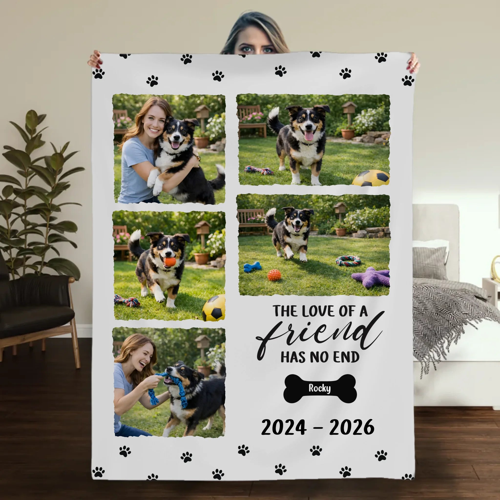 Custom Photo Blanket - In Loving Memory Pet Tribute, 