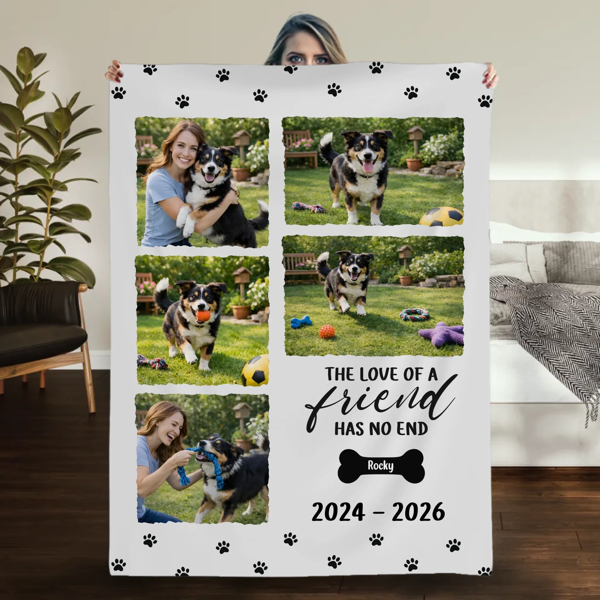 Custom Photo Blanket - In Loving Memory Pet Tribute, 