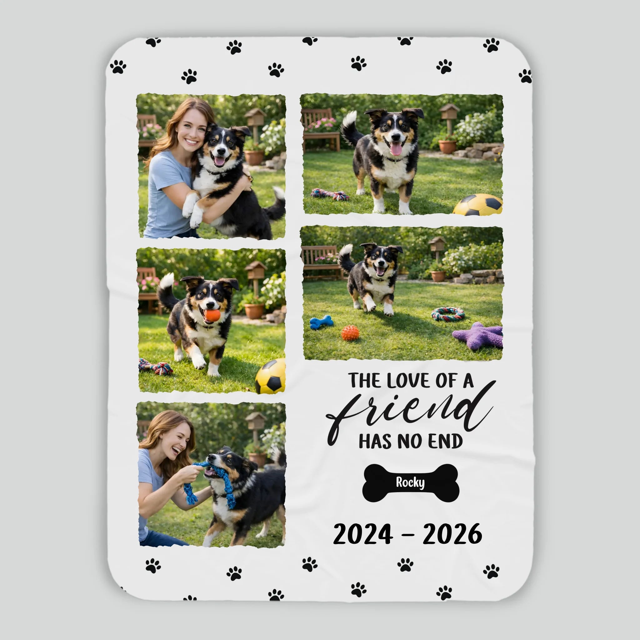 Custom Photo Blanket - In Loving Memory Pet Tribute, 