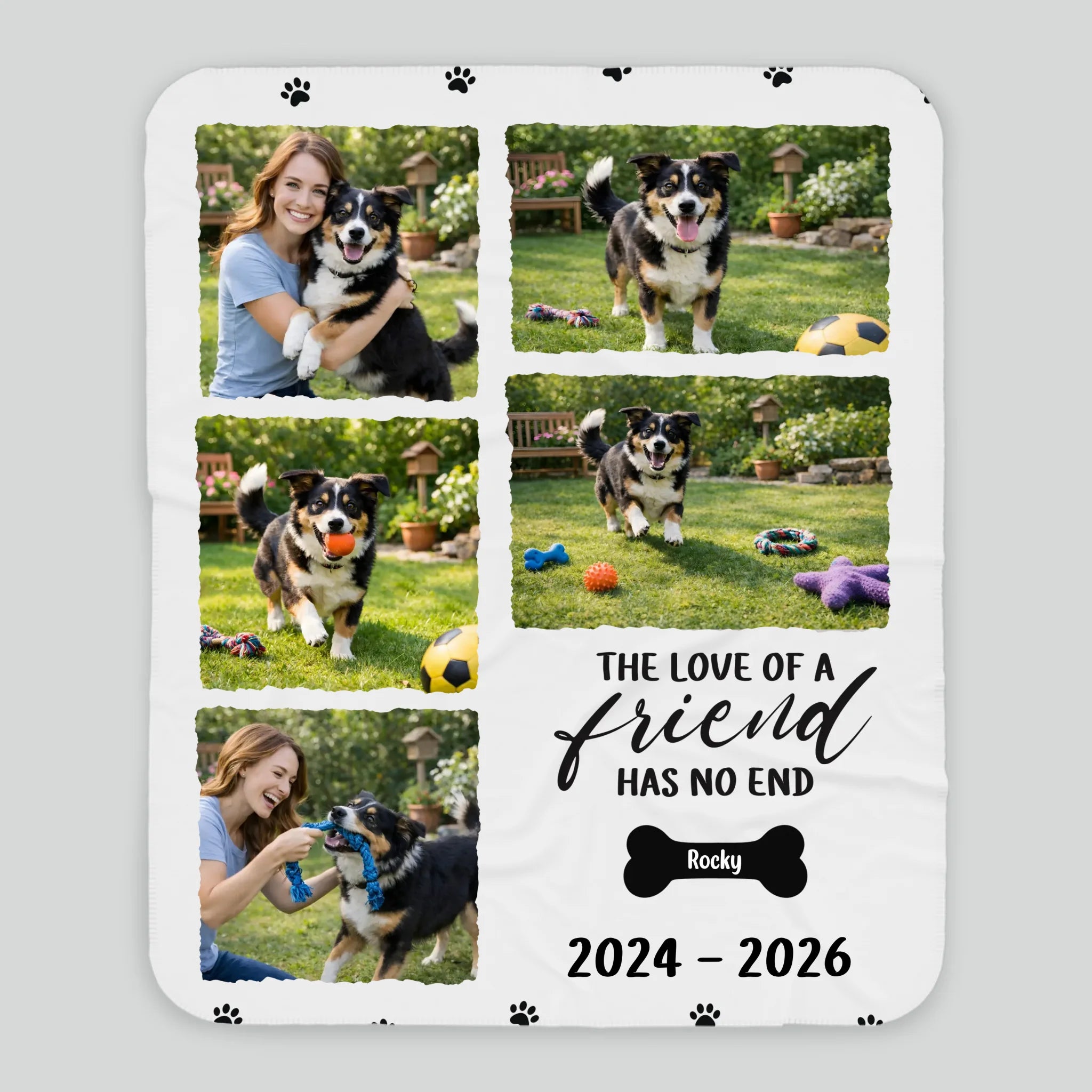 Custom Photo Blanket - In Loving Memory Pet Tribute, 
