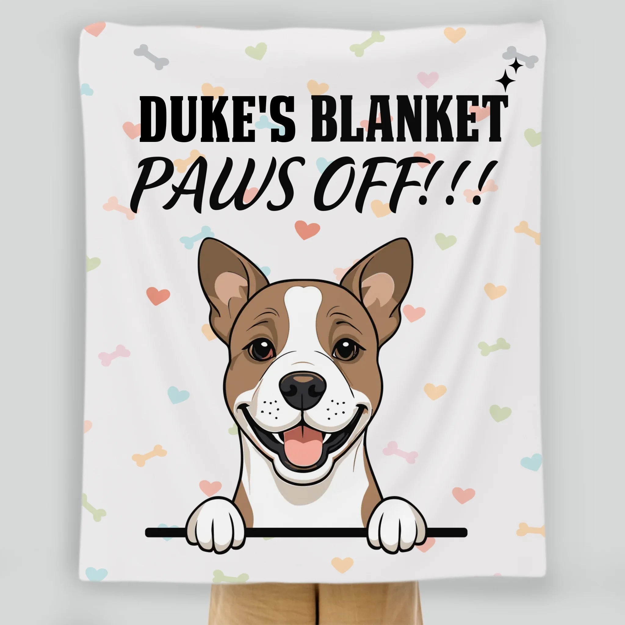 Personalized Dog Blanket - Funny Paws Off Dog Lover Gift With Names - 89Prints