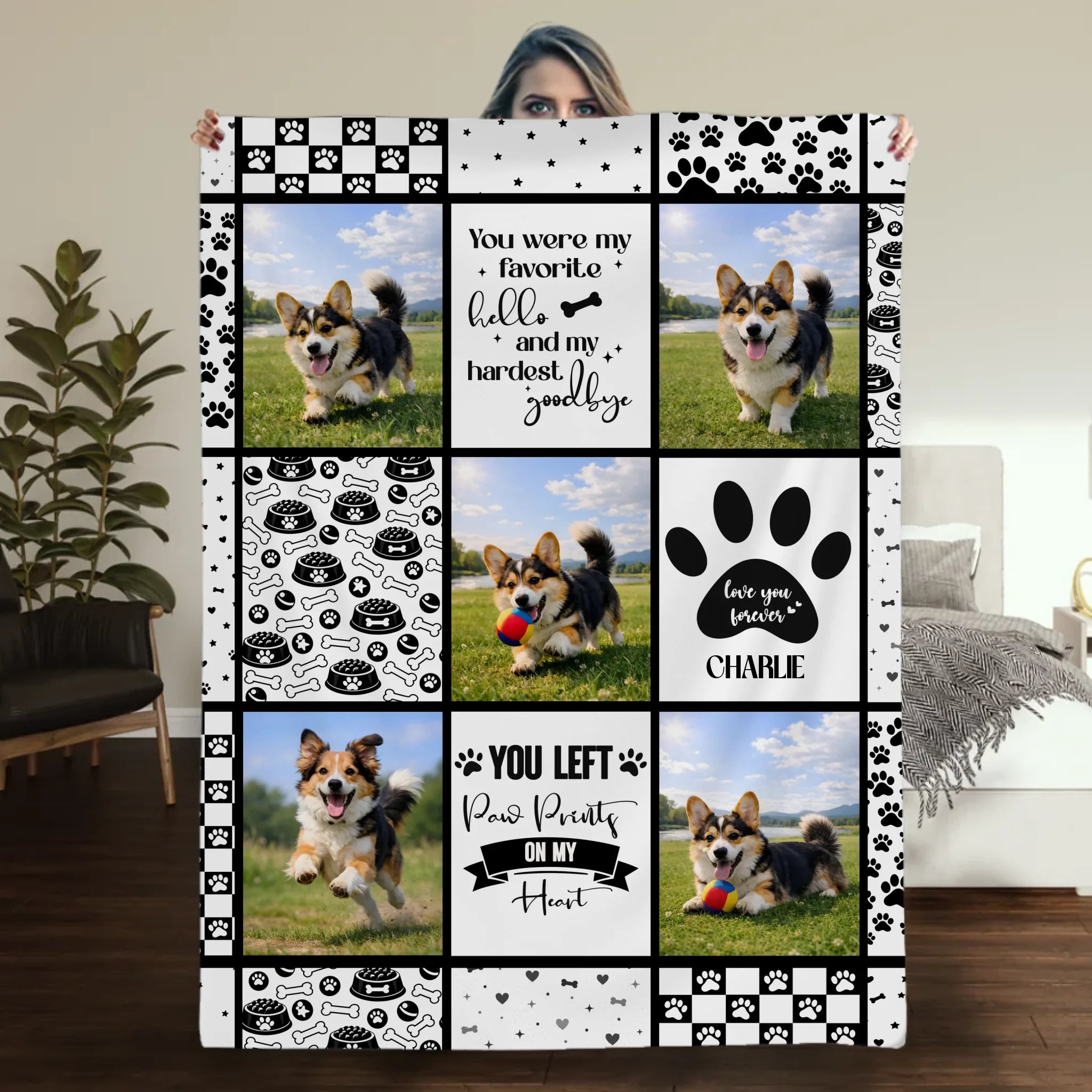 Custom Dog Blanket With Picture - In Loving Memory Pet Gift Ideas For Dog Owners - 89Prints