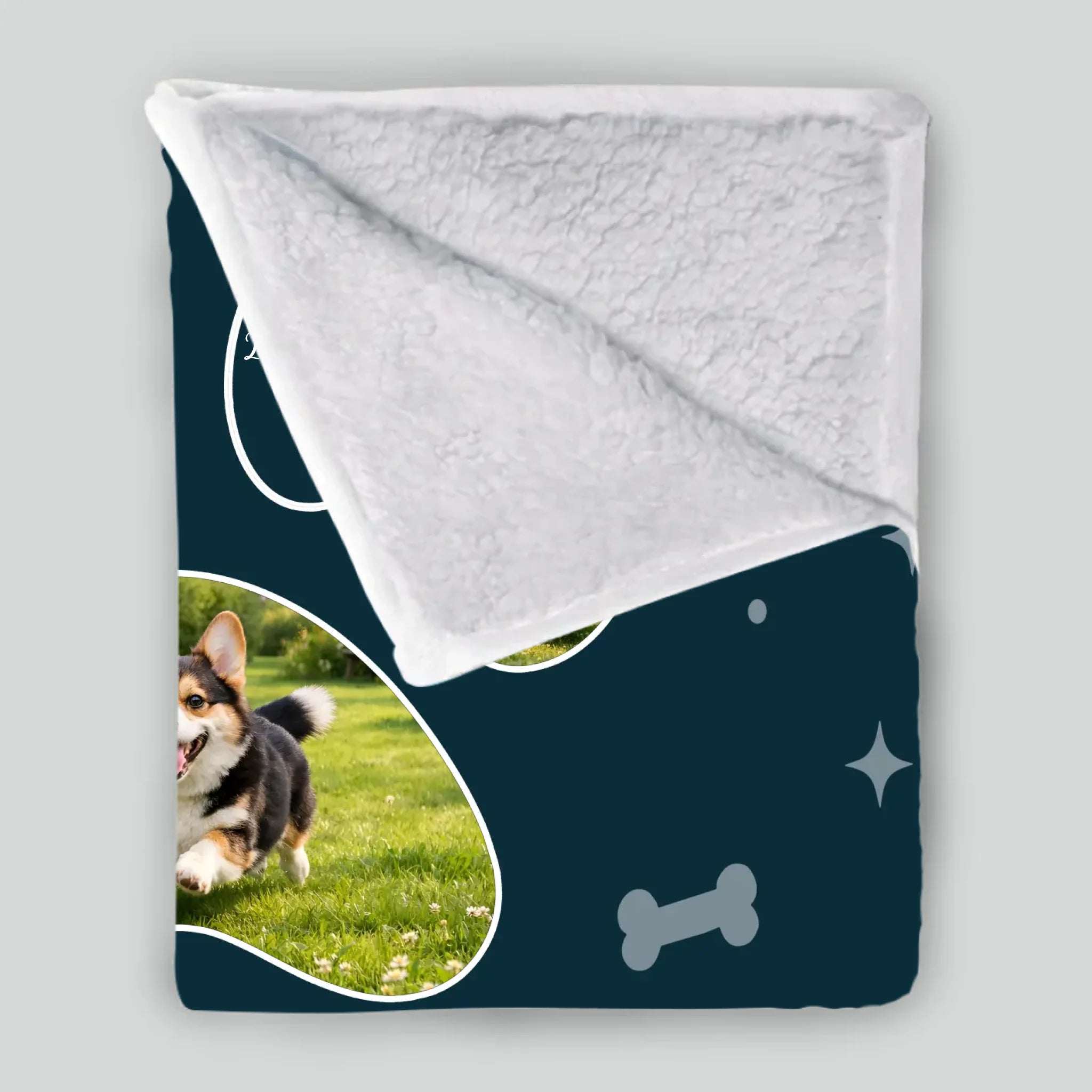 Personalised Dog Memorial Blanket - When Tomorrow Starts Without Me, Photo Paws Print - 89Prints