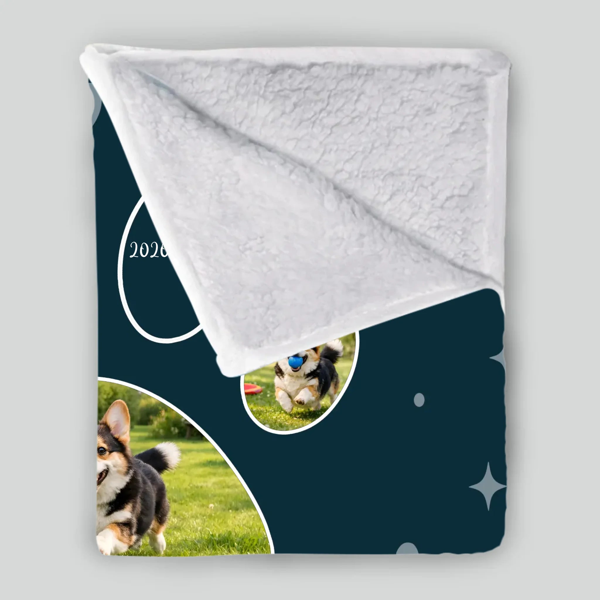 Personalised Dog Memorial Blanket - When Tomorrow Starts Without Me, Photo Paws Print - 89Prints