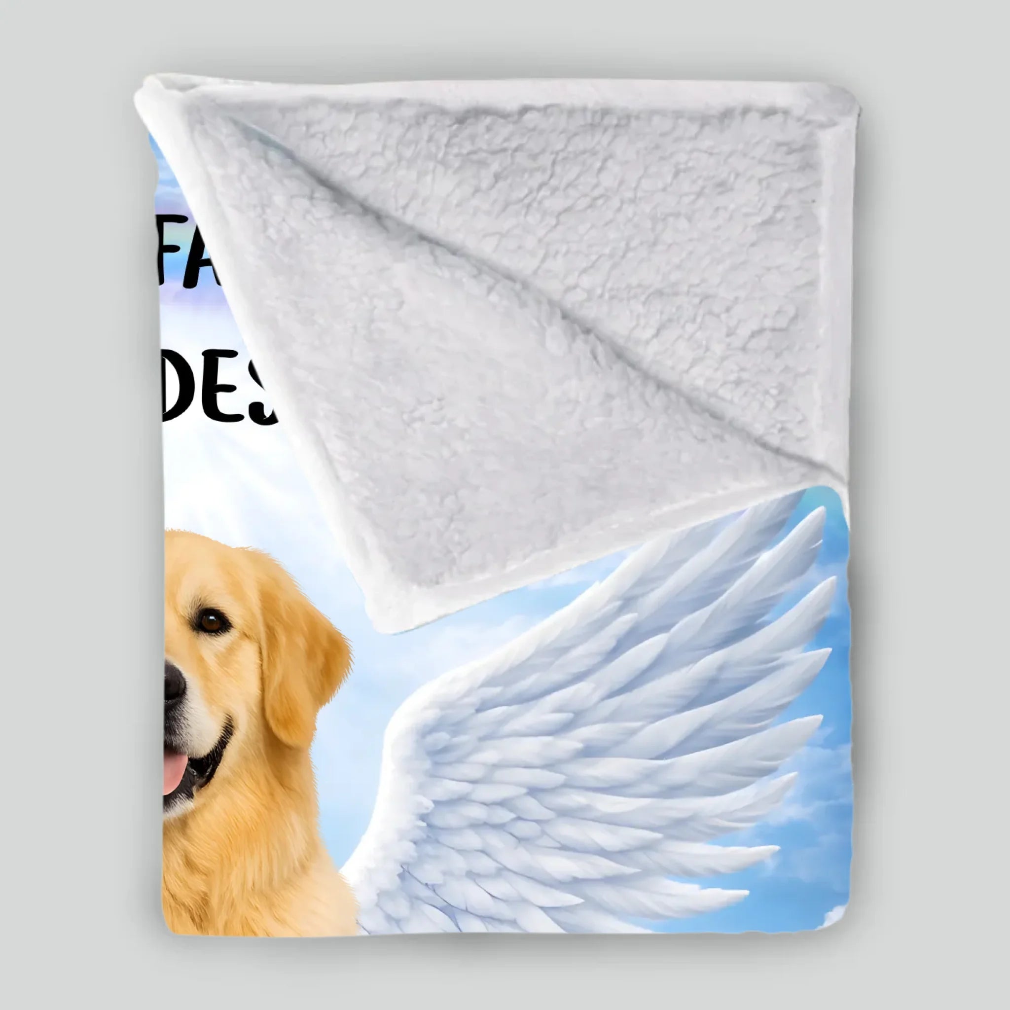 Dog Memorial Gifts Blanket - Custom Photo Remembrance with Rainbow Bridge - 89Prints