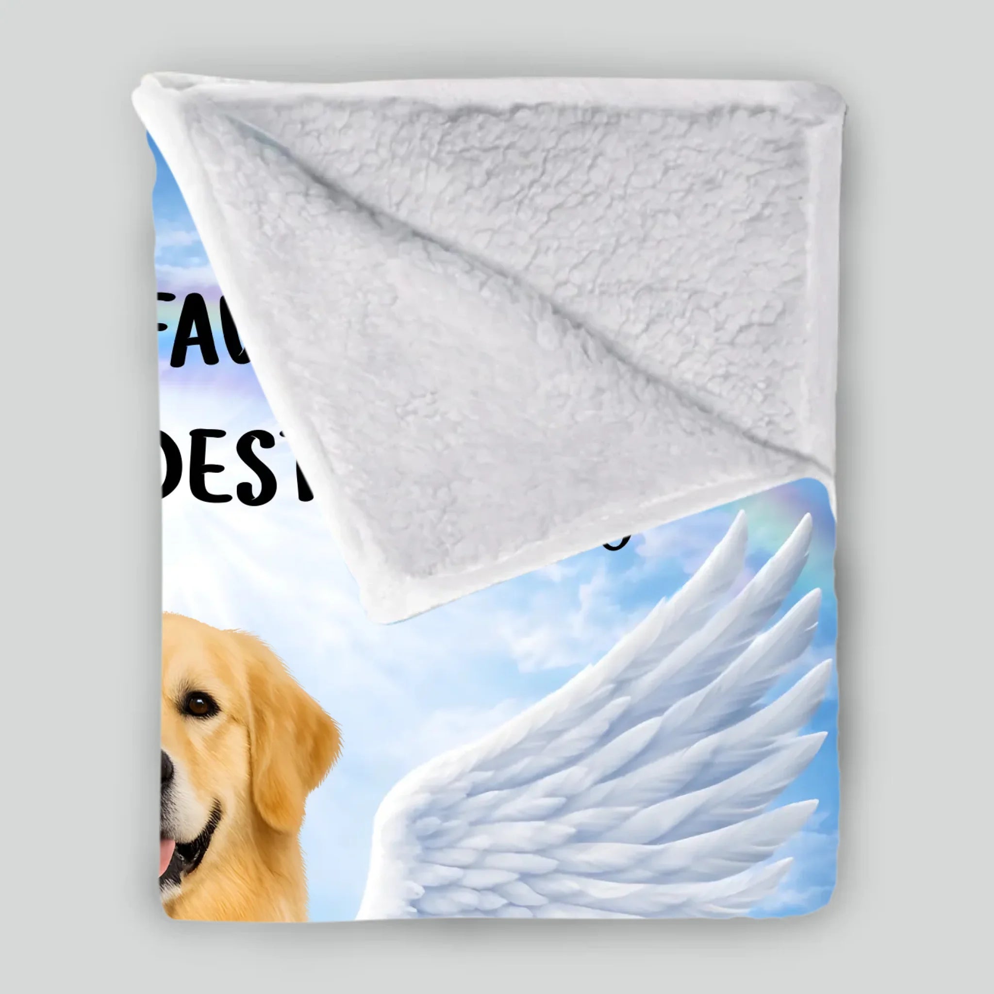 Dog Memorial Gifts Blanket - Custom Photo Remembrance with Rainbow Bridge - 89Prints