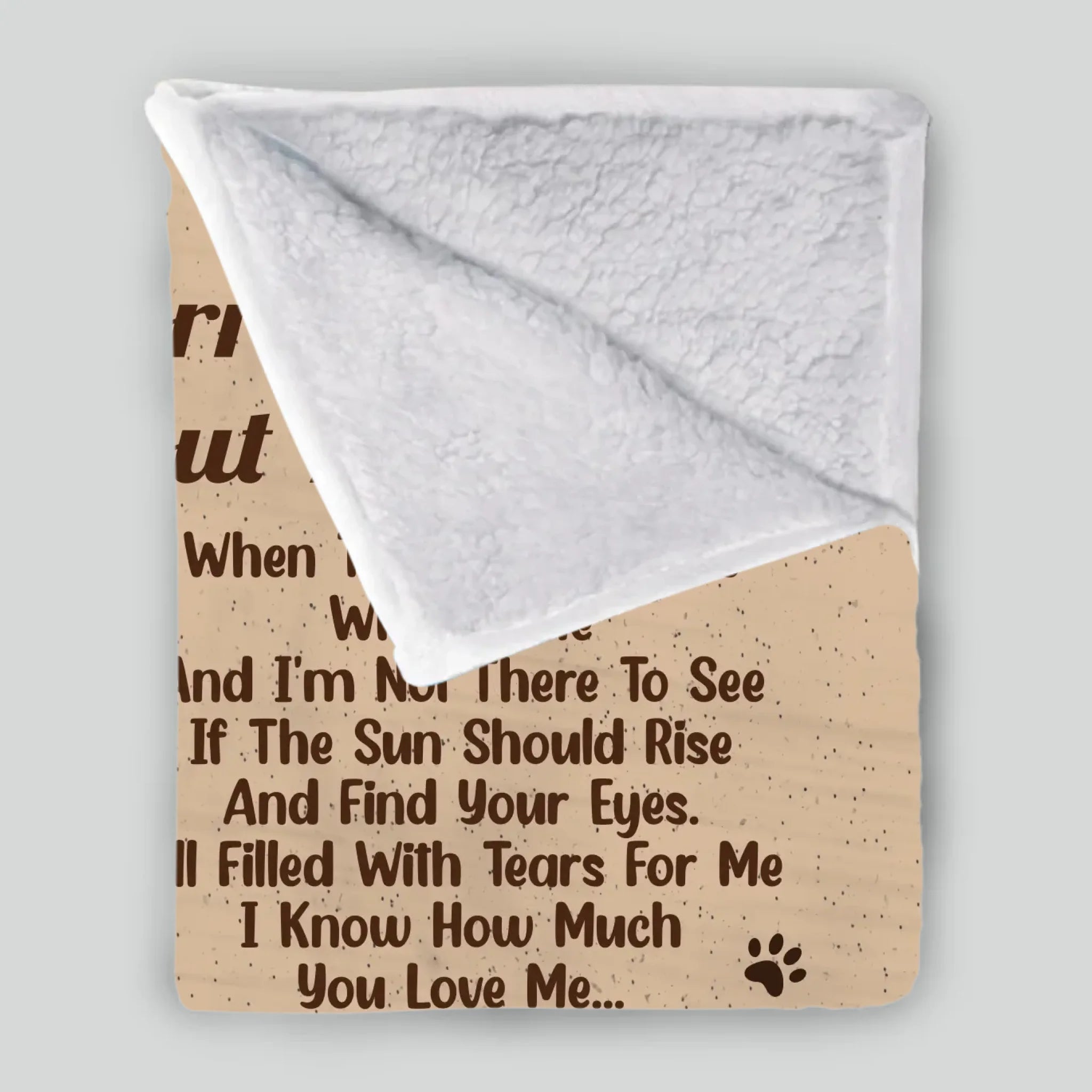 Personalised Sherpa Dog Blanket - Photo Memorial Gift, When Tomorrow Starts Without Me - 89Prints