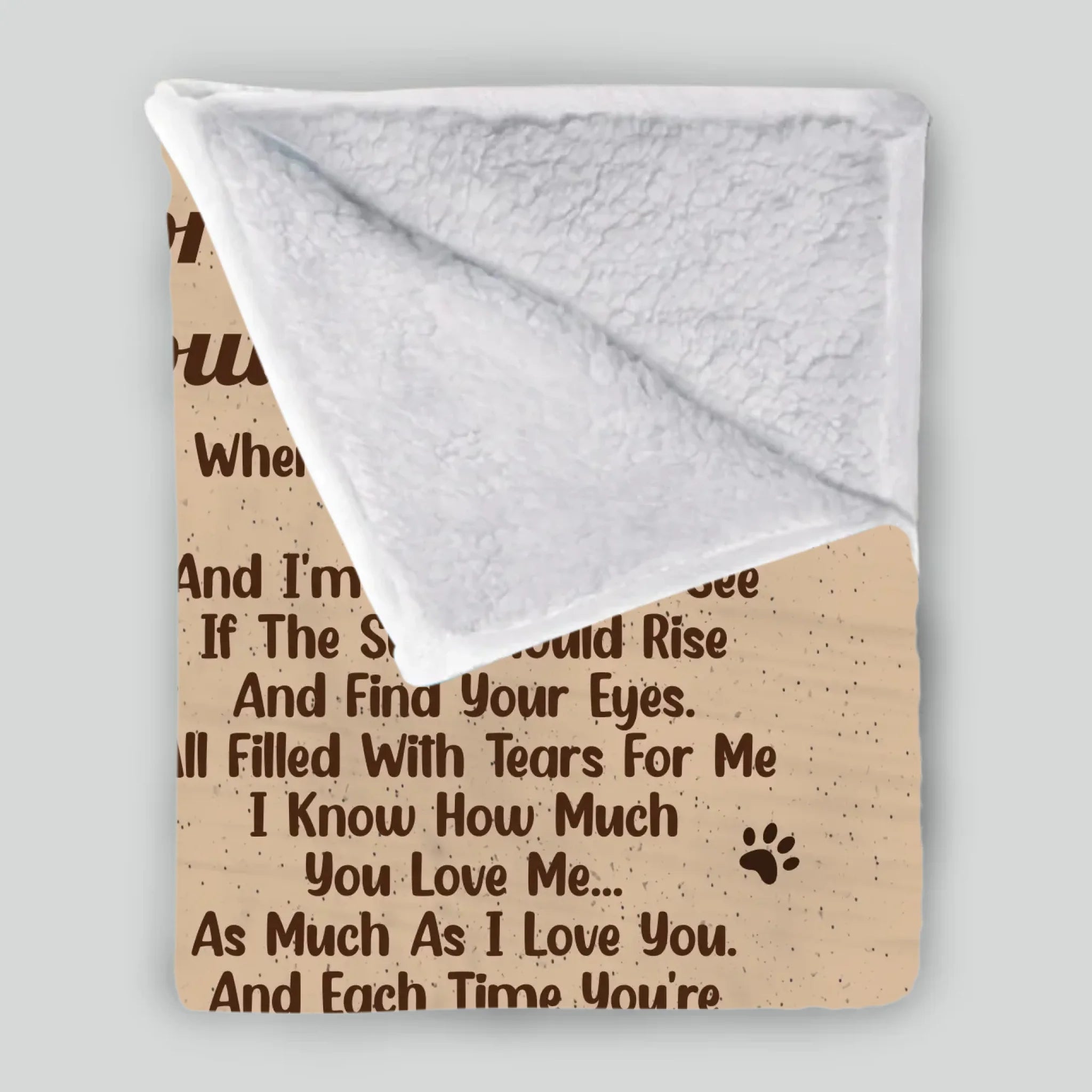 Personalised Sherpa Dog Blanket - Photo Memorial Gift, When Tomorrow Starts Without Me - 89Prints