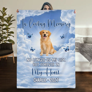Custom Dog Blanket With Name - Heavenly Angel Pet Remembrance Gift For Dog Lovers - 89Prints