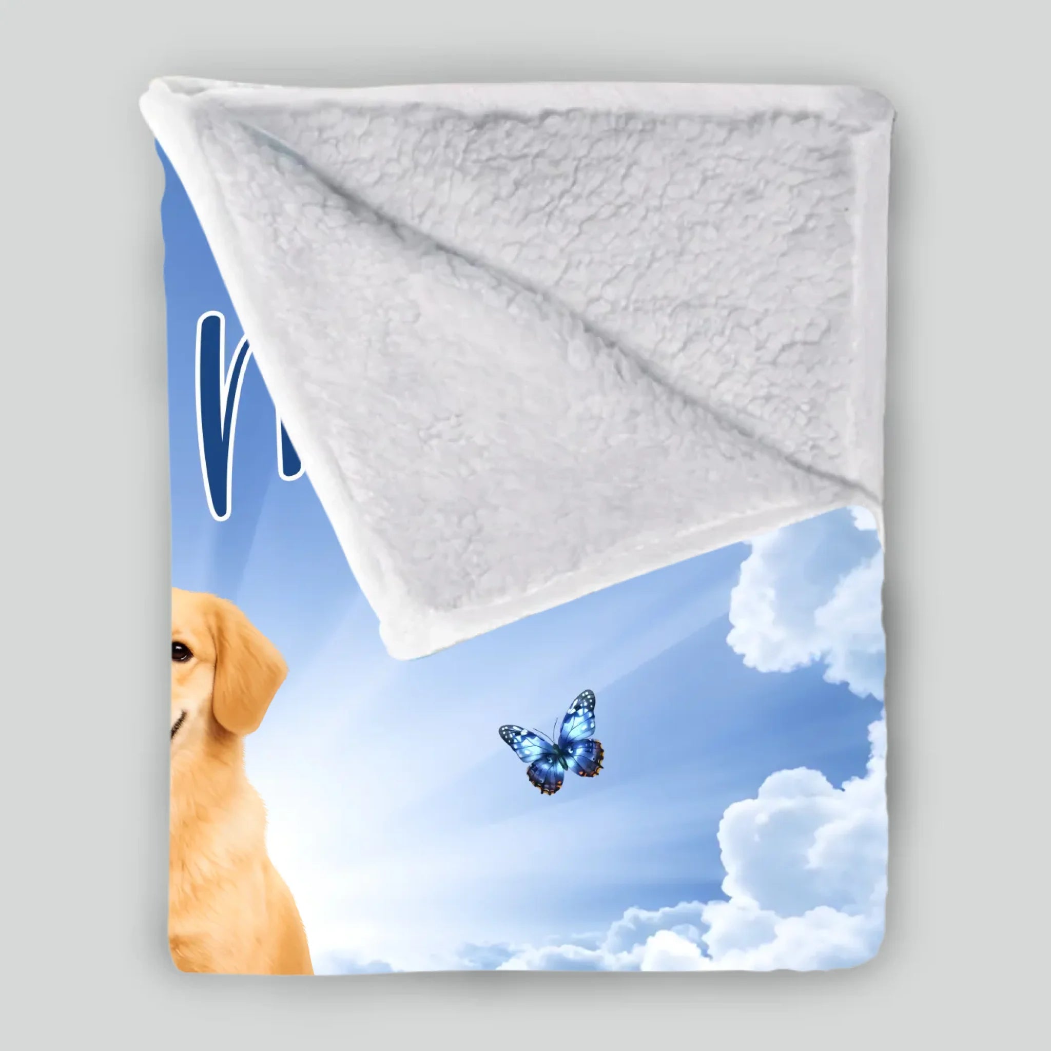 Custom Dog Blanket With Name - Heavenly Angel Pet Remembrance Gift For Dog Lovers - 89Prints
